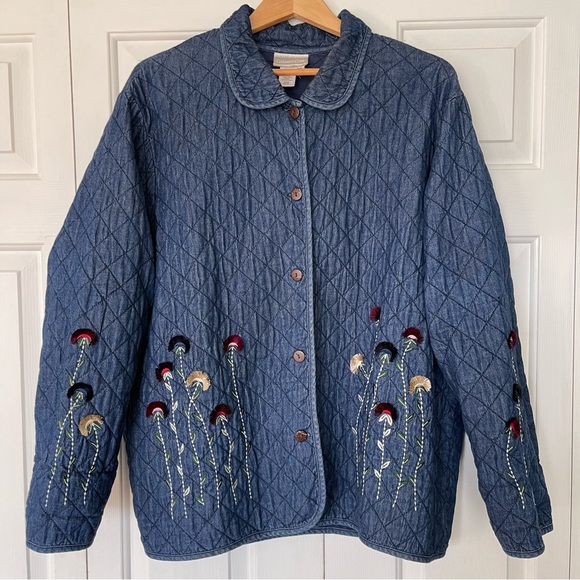 Coldwater Creek Jackets & Coats Coldwater Creek Quilted Denim